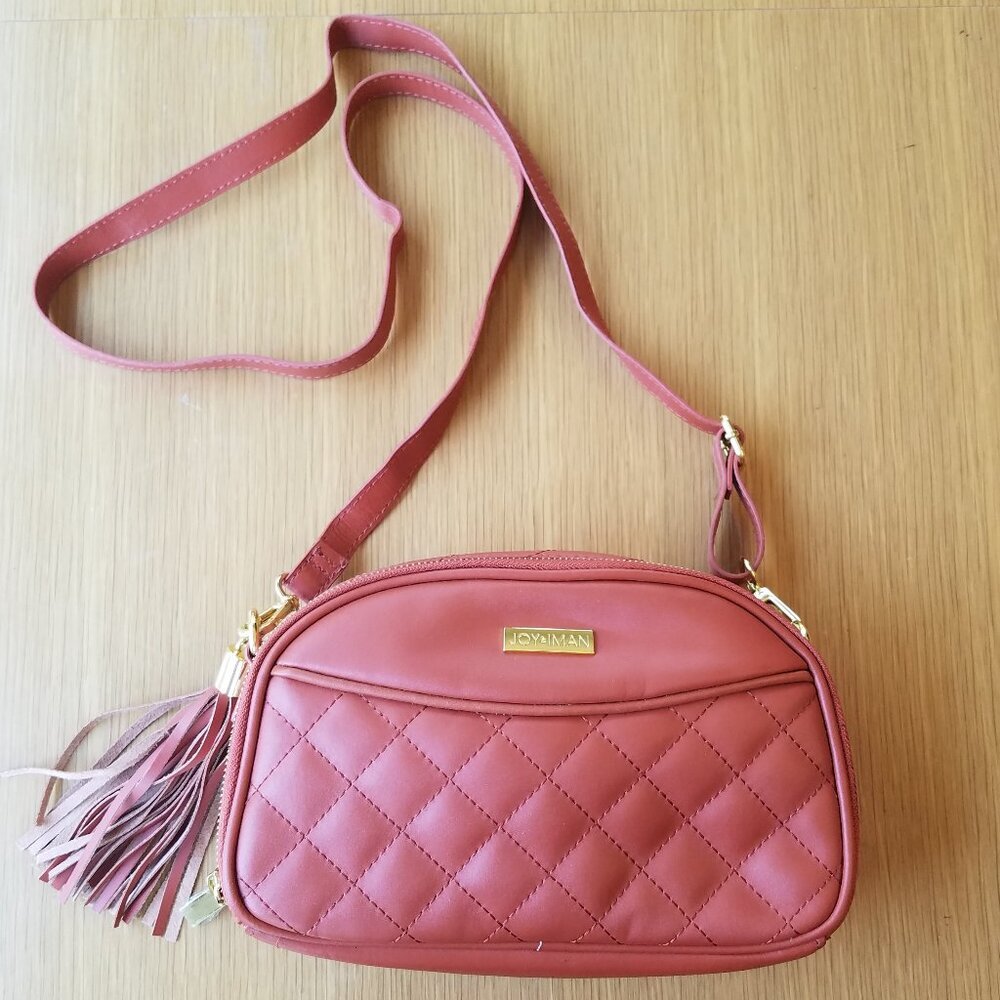 Joy & Iman Quilted Leather Crossbody Purse - Picture 2 of 12
